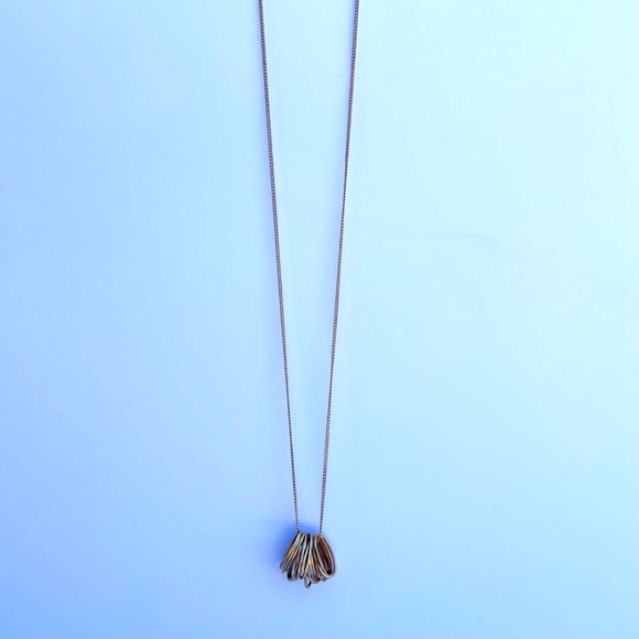 Gold Necklace with Rings - Picture 4 of 4